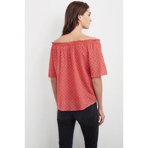 💄🆕 Velvet by G&S ✦ Bertie Off Shoulder Top ✦Red - Picture 4 of 8